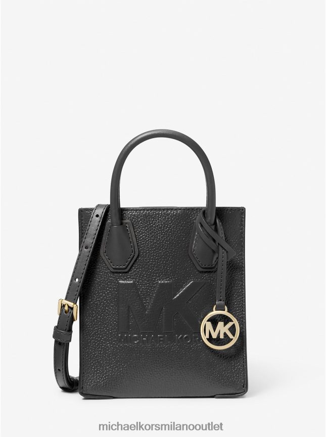Michael Kors borsa a tracolla mercer extra small in pelle martellata donne nero P06L0L865 Accessori