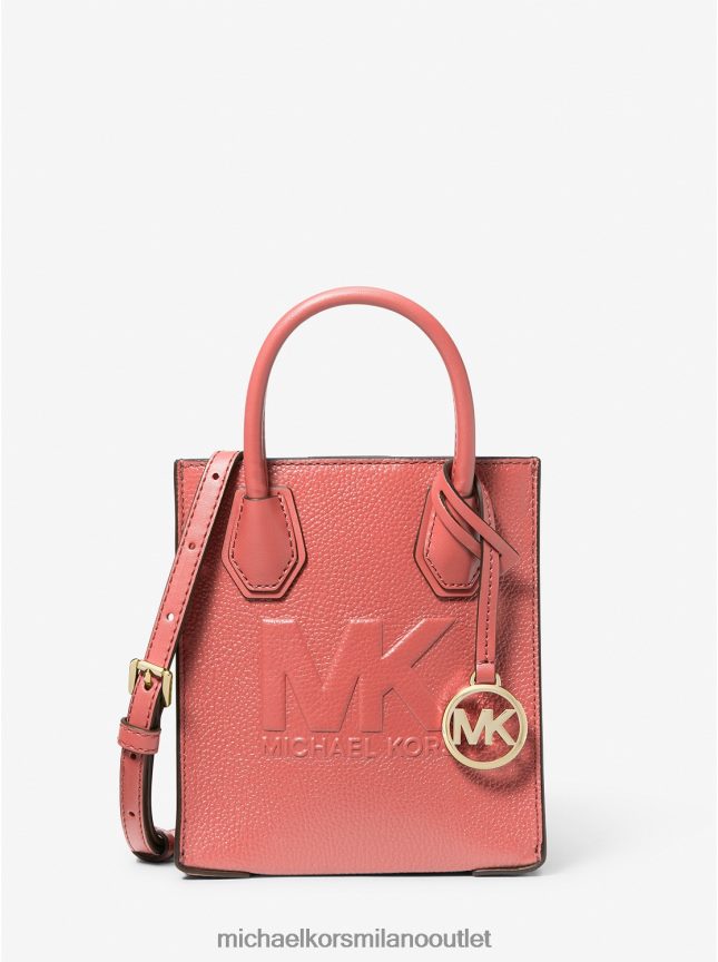Michael Kors borsa a tracolla mercer extra small in pelle martellata donne rosa tea P06L0L863 Accessori