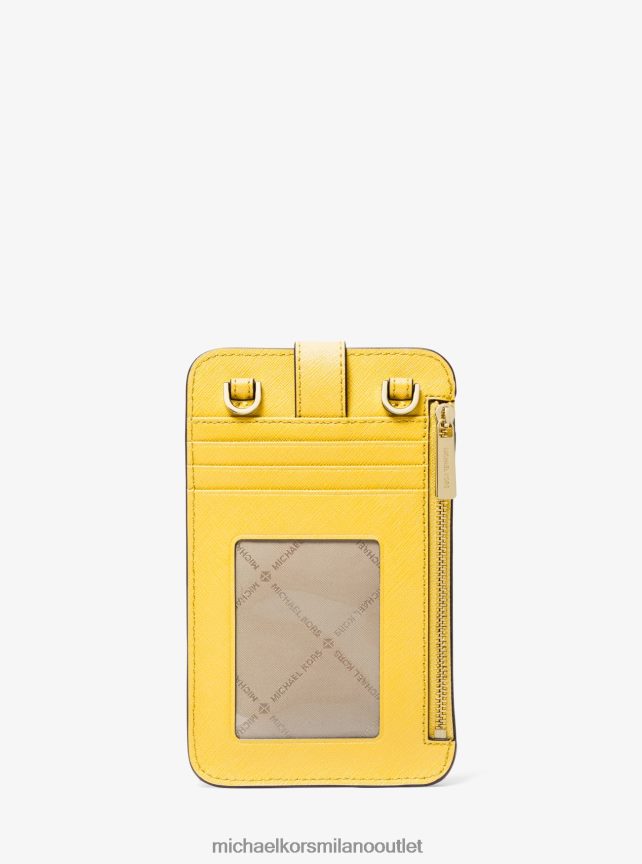 Michael Kors borsa a tracolla per smartphone in pelle saffiano donne narciso P06L0L874 Accessori