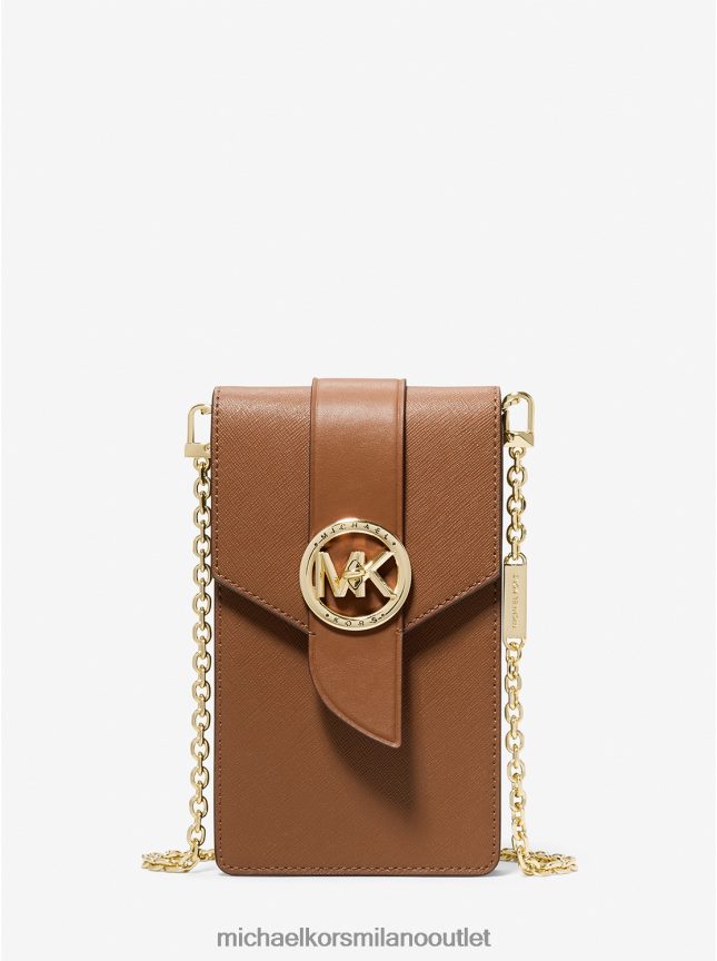 Michael Kors borsa a tracolla piccola per smartphone in pelle saffiano donne bagaglio P06L0L1027 Accessori