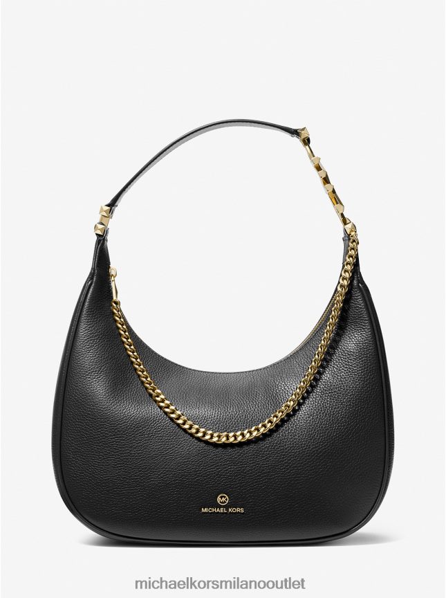 Michael Kors borsa a tracolla piper grande in pelle martellata donne nero P06L0L1293 Accessori