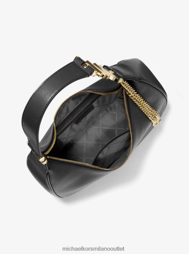 Michael Kors borsa a tracolla piper grande in pelle martellata donne nero P06L0L1293 Accessori