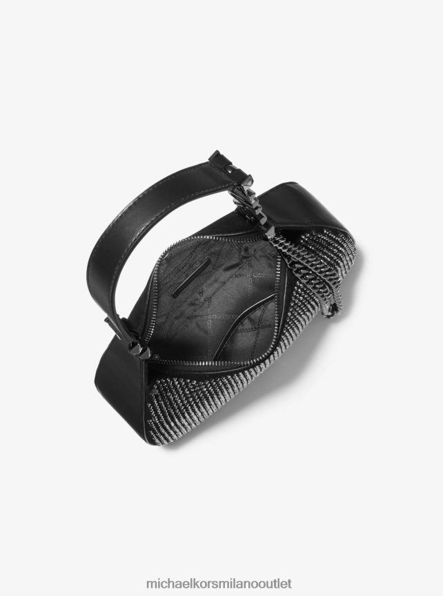 Michael Kors borsa a tracolla piper piccola in pelle scamosciata decorata donne nero P06L0L1361 Accessori