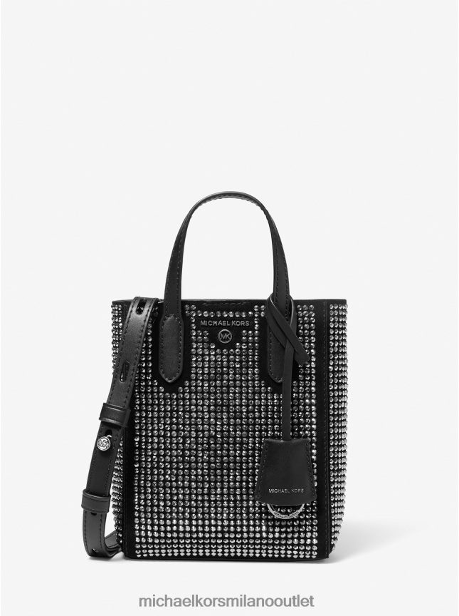 Michael Kors borsa a tracolla sinclair extra piccola in pelle scamosciata decorata donne nero P06L0L911 Accessori