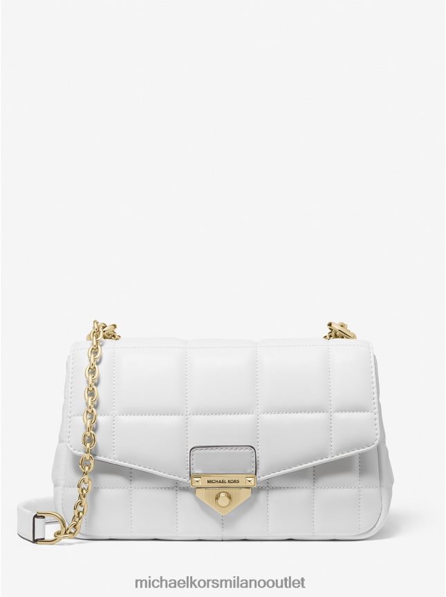 Michael Kors borsa a tracolla soho grande in pelle trapuntata donne bianco ottico P06L0L994 Accessori