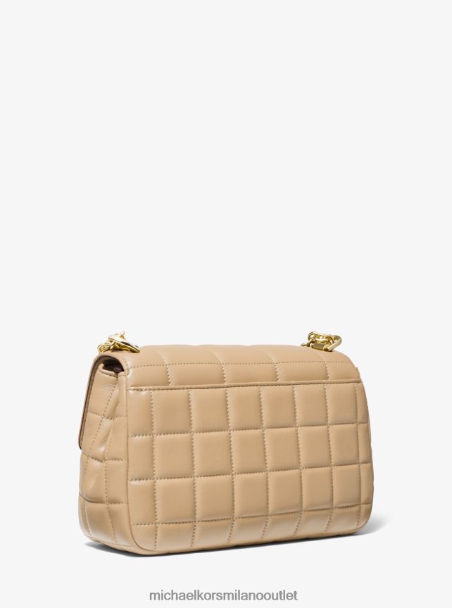 Michael Kors borsa a tracolla soho grande in pelle trapuntata donne cammello P06L0L973 Accessori