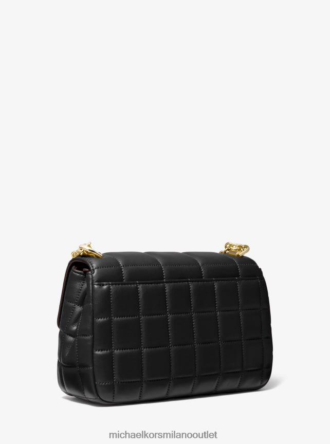 Michael Kors borsa a tracolla soho grande in pelle trapuntata donne nero P06L0L1000 Accessori