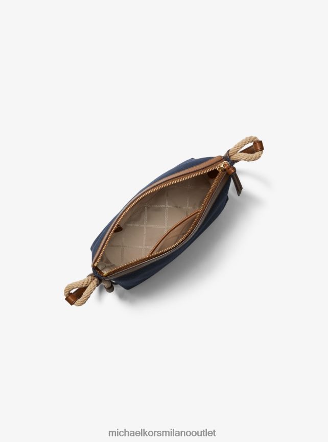 Michael Kors borsa a tracolla talia media in tela di cotone donne marina multi P06L0L860 Accessori