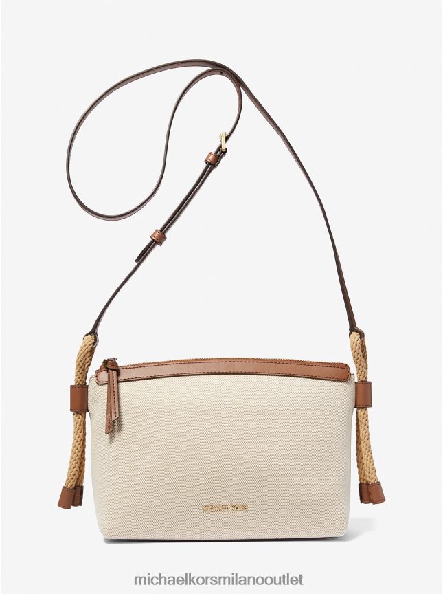 Michael Kors borsa a tracolla talia media in tela di cotone donne naturali/bagagli P06L0L859 Accessori