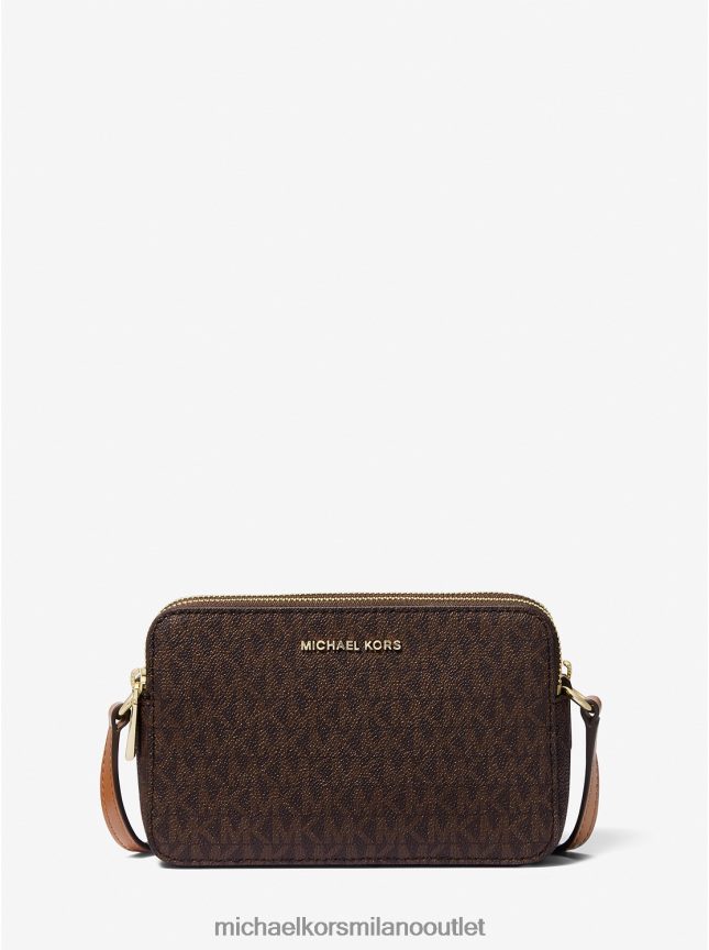 Michael Kors borsa fotografica jet set piccola con doppia zip e logo donne brn/ghianda P06L0L712 Accessori