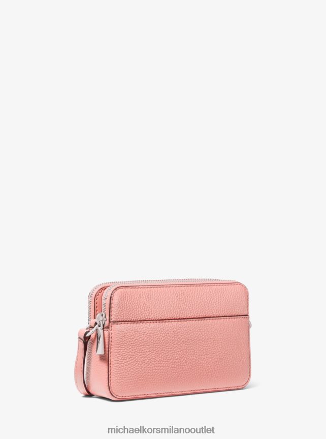 Michael Kors borsa fotografica jet set piccola in pelle martellata con doppia zip donne rosa P06L0L711 Accessori