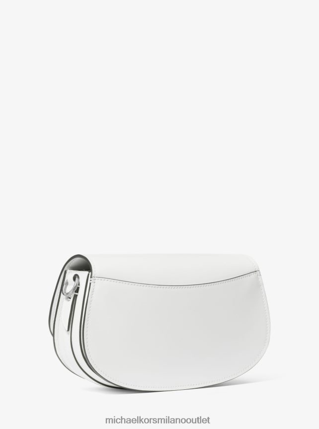 Michael Kors borsa messenger mila media in pelle donne bianco ottico P06L0L661 Accessori