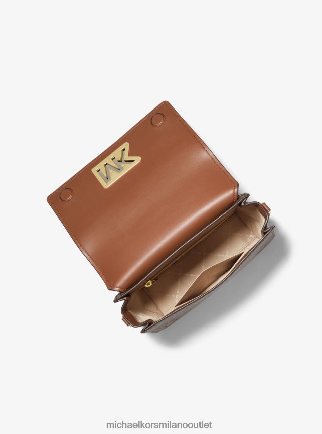 Michael Kors borsa messenger mimi media con logo donne marrone P06L0L947 Accessori