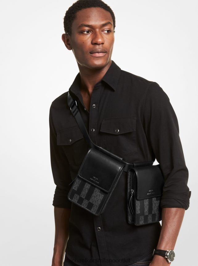 Michael Kors borsa multiuso in pelle e firma Ashya x Saga donne combinazione nera P06L0L937 Accessori