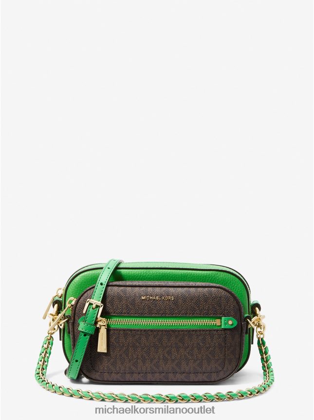 Michael Kors logo jet set e borsa a tracolla 4 in 1 in pelle donne verde palma P06L0L719 Accessori