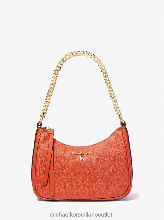 Michael Kors piccola pochette con logo con ciondolo jet set donne arancione intenso P06L0L1356 Accessori