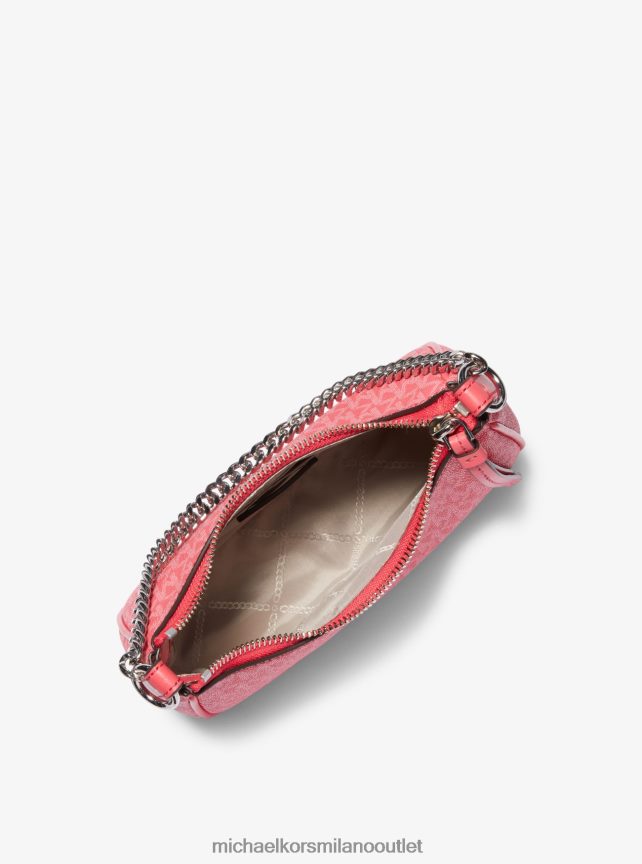 Michael Kors piccola pochette con logo con ciondolo jet set donne geranio P06L0L1342 Accessori