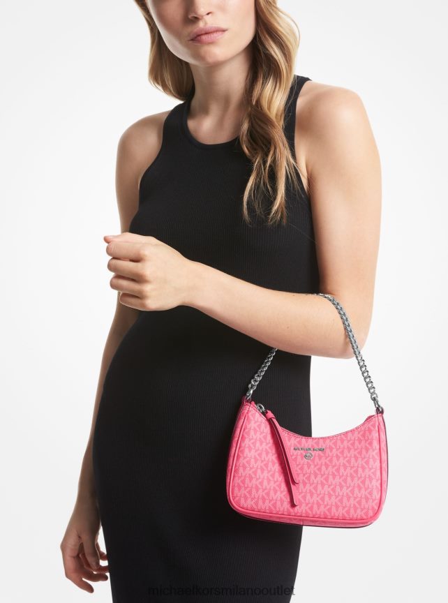 Michael Kors piccola pochette con logo con ciondolo jet set donne geranio P06L0L1342 Accessori