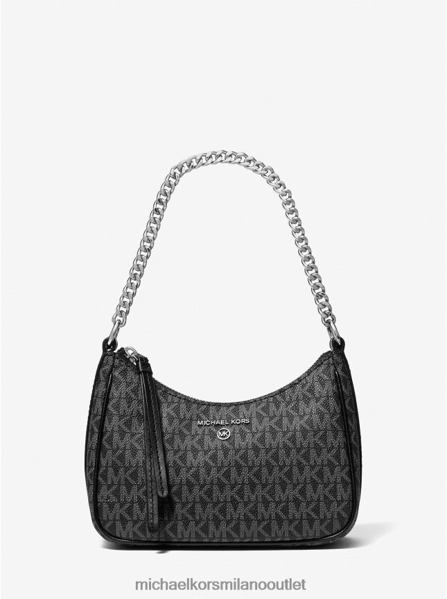 Michael Kors piccola pochette con logo con ciondolo jet set donne nero bianco P06L0L1343 Accessori