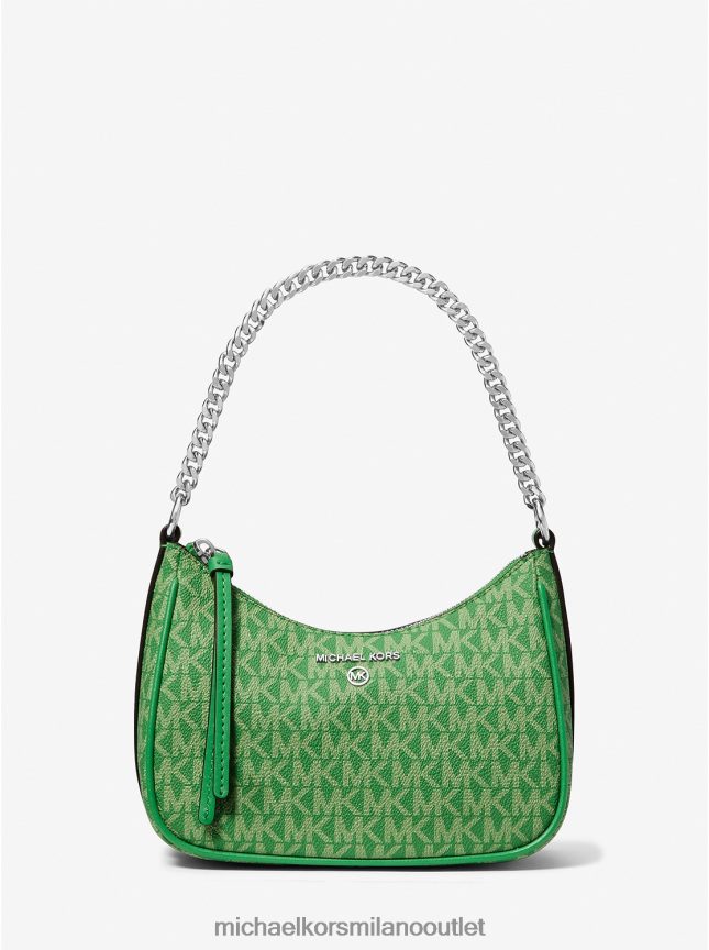 Michael Kors piccola pochette con logo con ciondolo jet set donne verde palma P06L0L1350 Accessori
