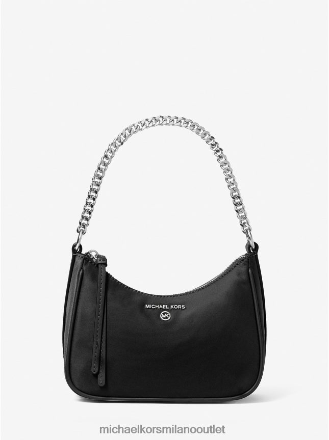 Michael Kors piccola pochette in gabardine di nylon con charm jet set donne nero P06L0L1348 Accessori