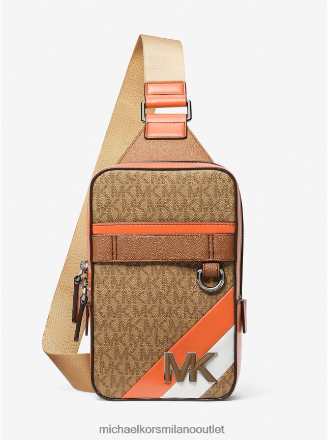 Michael Kors zaino a tracolla con logo Hudson donne albicocca P06L0L805 Accessori