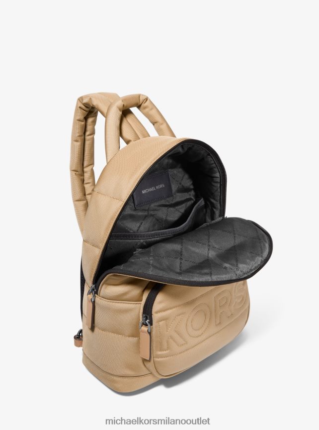 Michael Kors zaino a tracolla in nylon riciclato trapuntato Kent donne cammello P06L0L787 Accessori