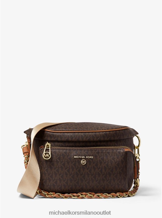 Michael Kors zaino a tracolla medio con logo slater donne brn/ghianda P06L0L959 Accessori