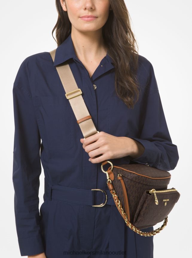 Michael Kors zaino a tracolla medio con logo slater donne brn/ghianda P06L0L959 Accessori