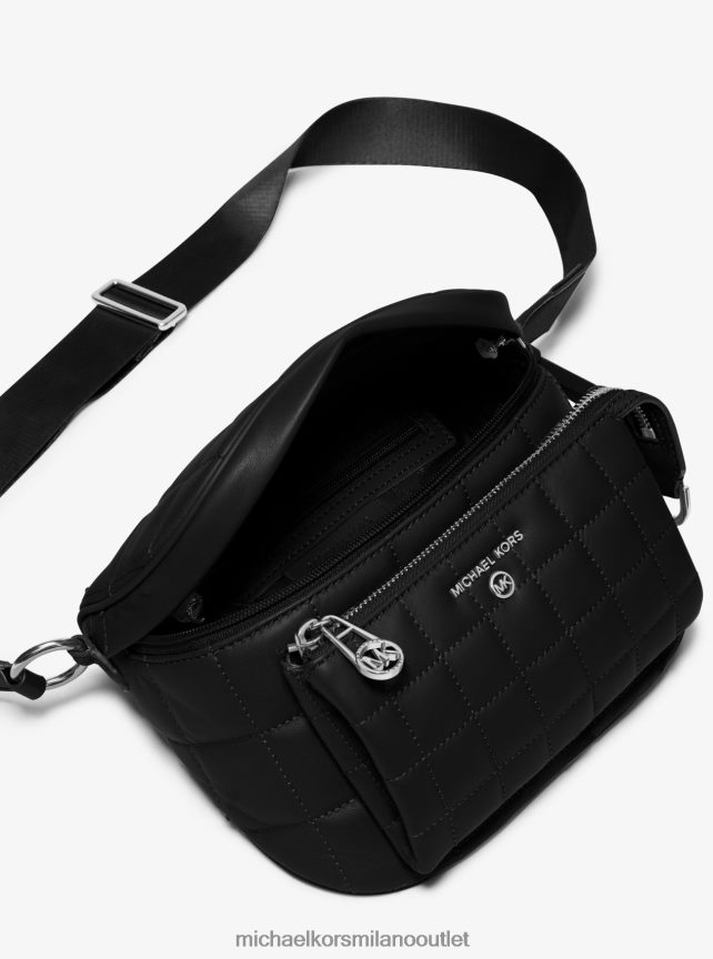 Michael Kors zaino a tracolla medio in pelle trapuntata slater donne nero P06L0L886 Accessori