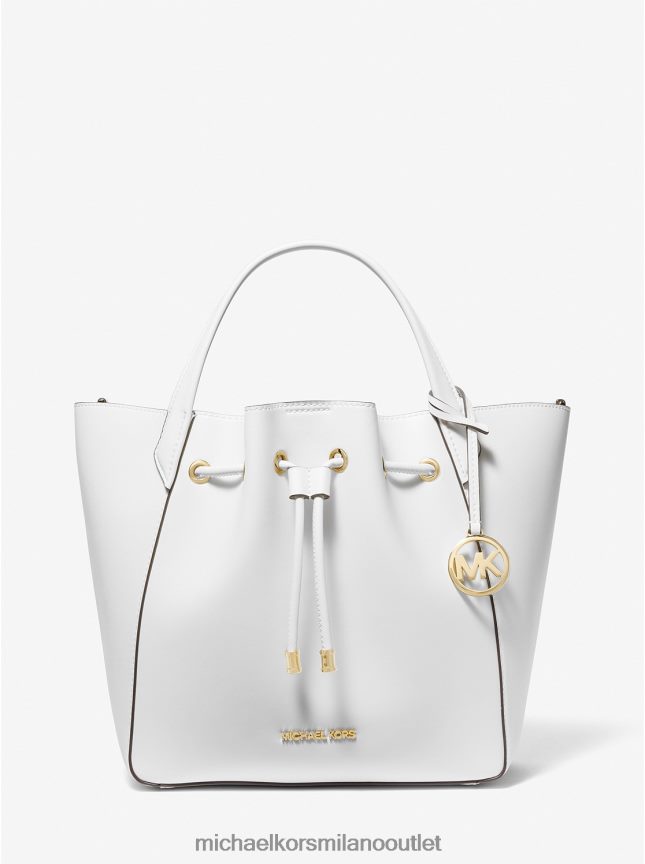 Michael Kors Borsa a secchiello grande Phoebe in ecopelle donne bianco ottico P06L0L1134 Accessori