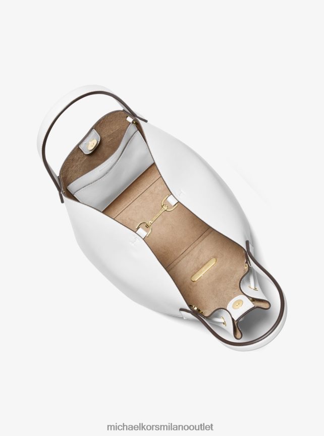 Michael Kors Borsa a secchiello grande Phoebe in ecopelle donne bianco ottico P06L0L1134 Accessori