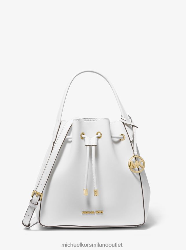 Michael Kors Borsa a secchiello grande Phoebe in ecopelle donne bianco ottico P06L0L1134 Accessori