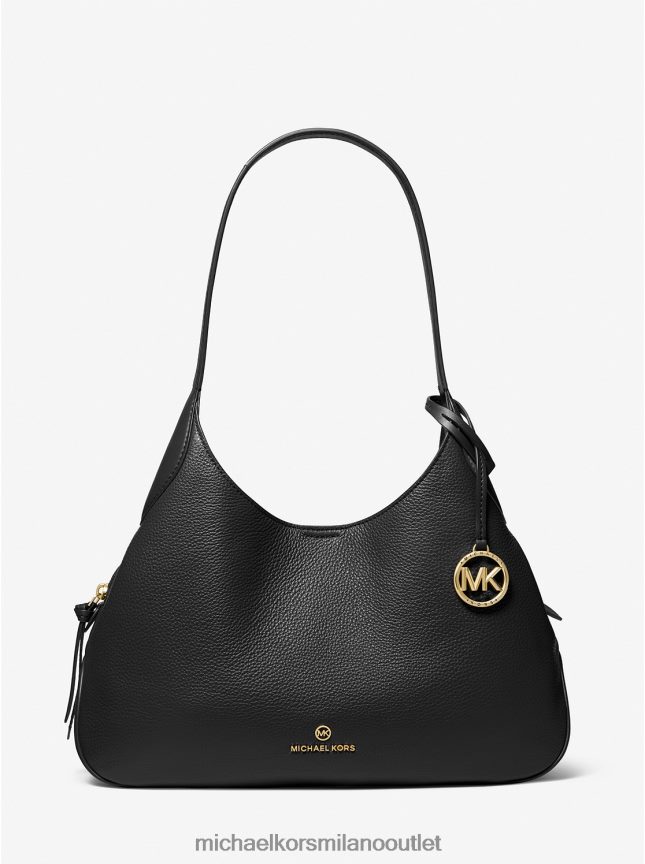 Michael Kors Borsa a tracolla Kelsey grande in pelle martellata donne nero P06L0L1137 Accessori