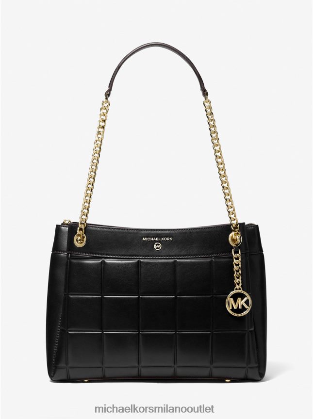 Michael Kors Borsa a tracolla Susan media in pelle trapuntata donne nero P06L0L1129 Accessori