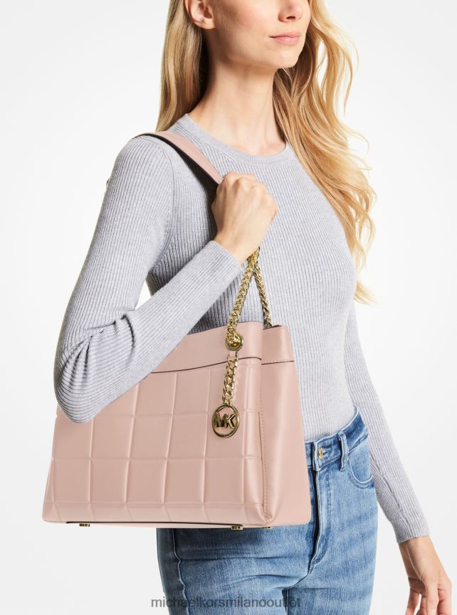Michael Kors Borsa a tracolla Susan media in pelle trapuntata donne rosa tenue P06L0L1126 Accessori