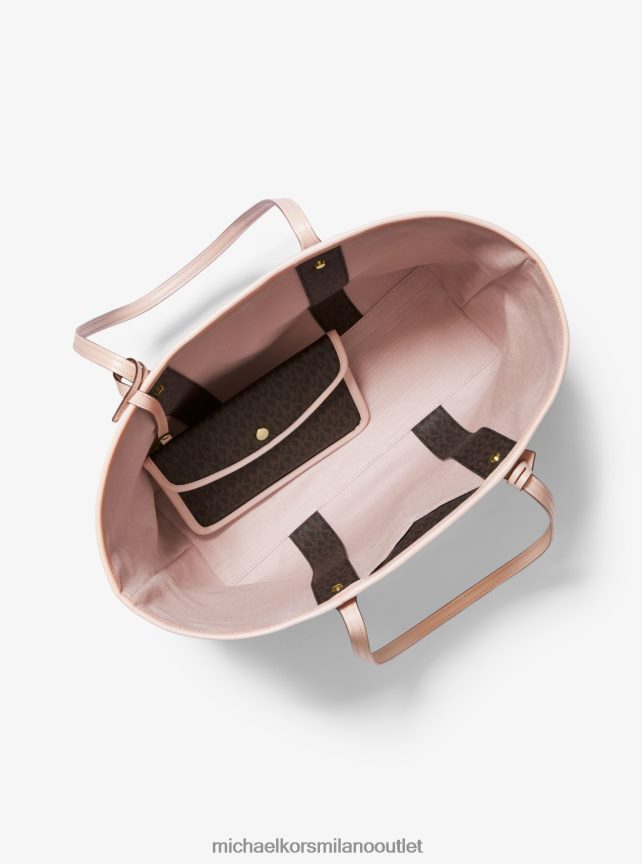 Michael Kors Borsa tote Eva con logo a righe grandi donne marrone/rosa sfumato P06L0L1075 Accessori