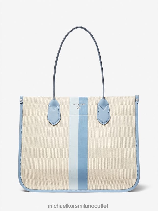 Michael Kors Borsa tote Heidi in tela a righe grandi donne chambray multi P06L0L1182 Accessori