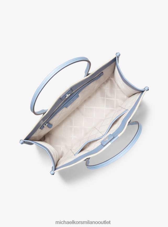 Michael Kors Borsa tote Heidi in tela a righe grandi donne chambray multi P06L0L1182 Accessori