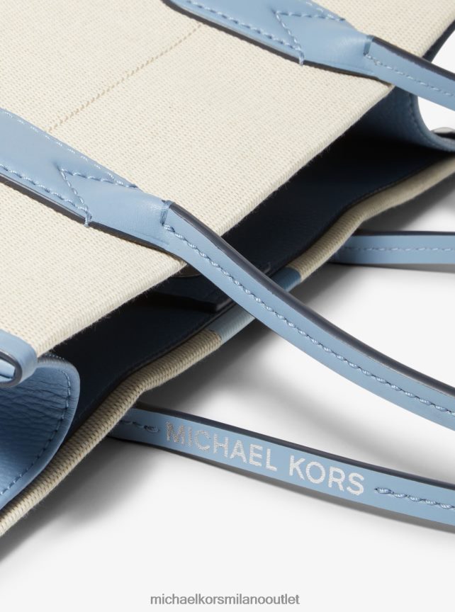 Michael Kors Borsa tote Heidi in tela a righe grandi donne chambray multi P06L0L1182 Accessori