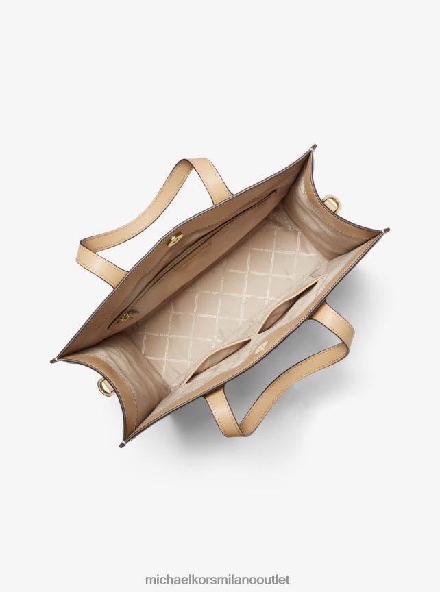 Michael Kors Borsa tote Kempner con righe grandi con logo donne combinazione di vaniglia P06L0L1090 Accessori