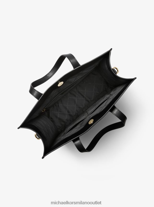 Michael Kors Borsa tote Kempner con righe grandi con logo donne nero/cammello P06L0L1084 Accessori