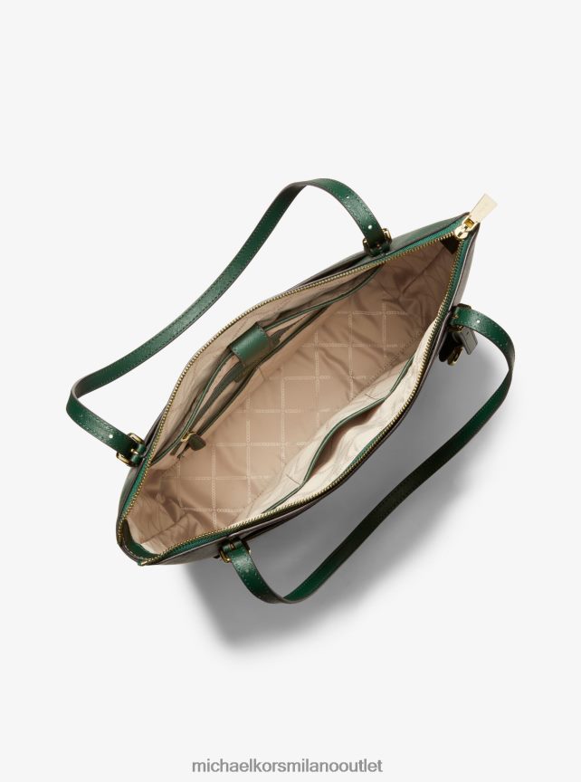 Michael Kors Borsa tote Voyager grande in pelle Saffiano donne verde da corsa P06L0L1151 Accessori