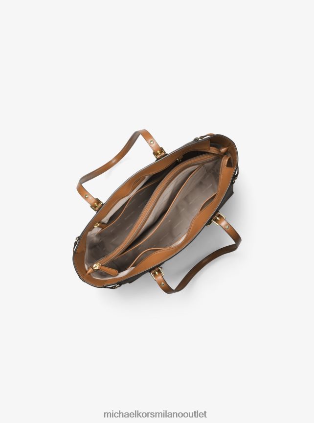 Michael Kors Borsa tote Voyager media con logo donne marrone P06L0L1049 Accessori