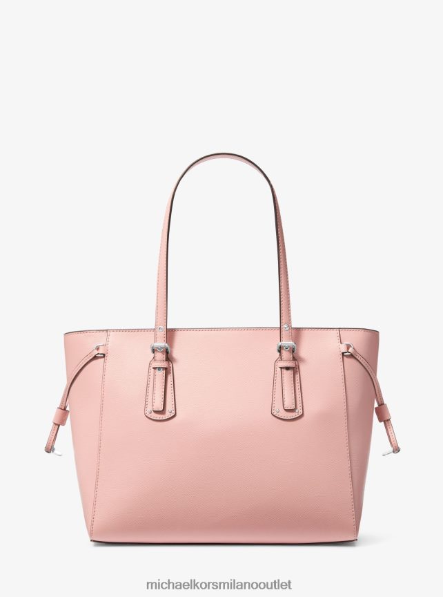 Michael Kors Borsa tote Voyager media in pelle a grana incrociata donne rosa P06L0L1035 Accessori