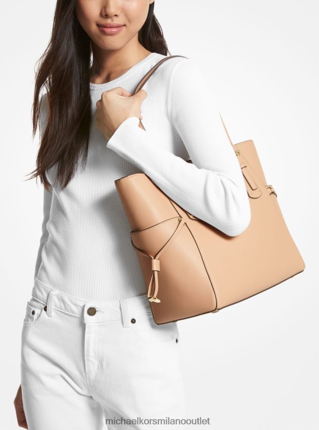 Michael Kors Borsa tote Voyager piccola in pelle Saffiano donne ostrica P06L0L1066 Accessori