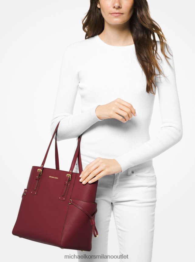 Michael Kors Borsa tote Voyager piccola in pelle a grana incrociata donne dk bacca P06L0L1120 Accessori