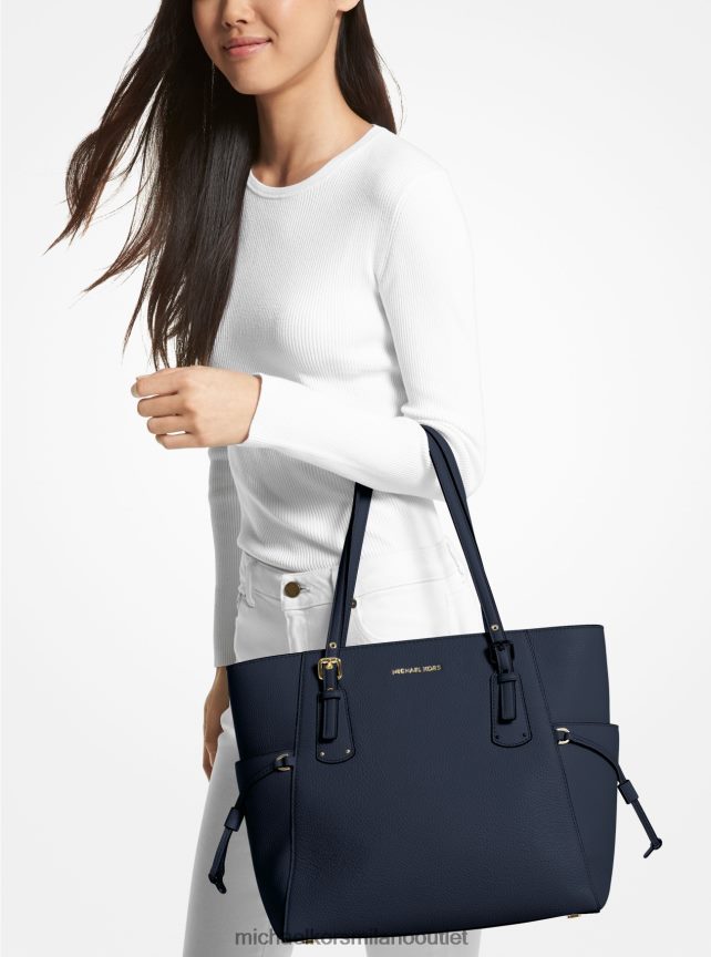 Michael Kors Borsa tote Voyager piccola in pelle martellata donne Marina Militare P06L0L1144 Accessori