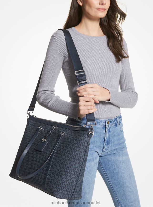 Michael Kors Borsa tote con logo grande Heritage donne admrl/plblue P06L0L1180 Accessori