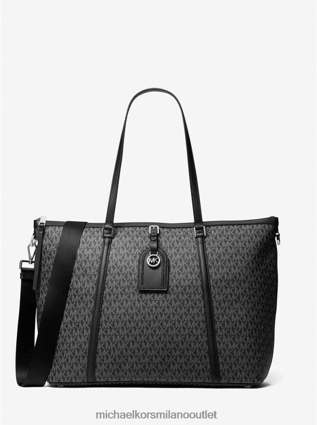 Michael Kors Borsa tote con logo grande Heritage donne nero bianco P06L0L1178 Accessori